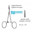 Ligature Forceps, Straight, Smooth, 9.5 cm